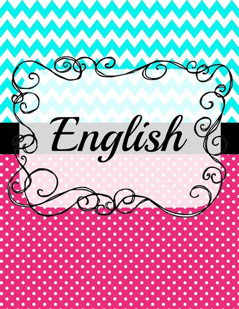 english binder cover ideas